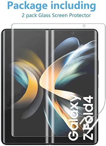 Anoowkoa [2 Pack Premium Samsung Galaxy Z Fold 4 Screen Protector SOFT TPU Film Guard Cover-Genuine Glass-One-Push Super Easy Installation