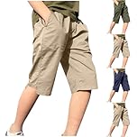 BVEBJDX Boys Kids Cotton Half Pants Clearance Children's Knee Length Pull On Shorts Elastic Waisted Cargo Shorts Casual Lightweight Sweatpants Breathable Workwear Teen Boy Summer School Uniform Khaki