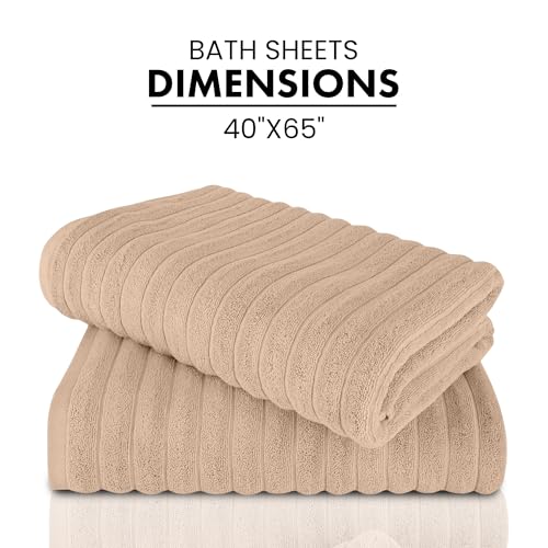 image for Classic Turkish Towels CTT - Premium 2 Piece Jumbo Bath Sheets, 100% T