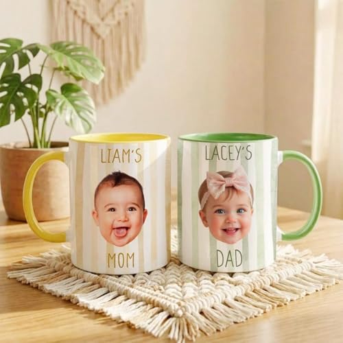 Taza personalizada Día del Padre con foto y texto miniatura 3