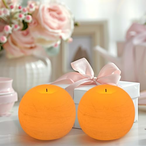 Image of 4 inch Flameless Candles with Remote and Timer - Pack of 2 Real Wax LED Battery Operated Flickering White Candle Pillars for Christmas Gift, Wedding, Holiday & Home Decor