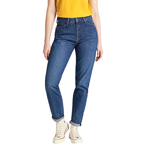 Lee Mom Straight Jeans, Bleu (Worn LAX Pp), 44 IT