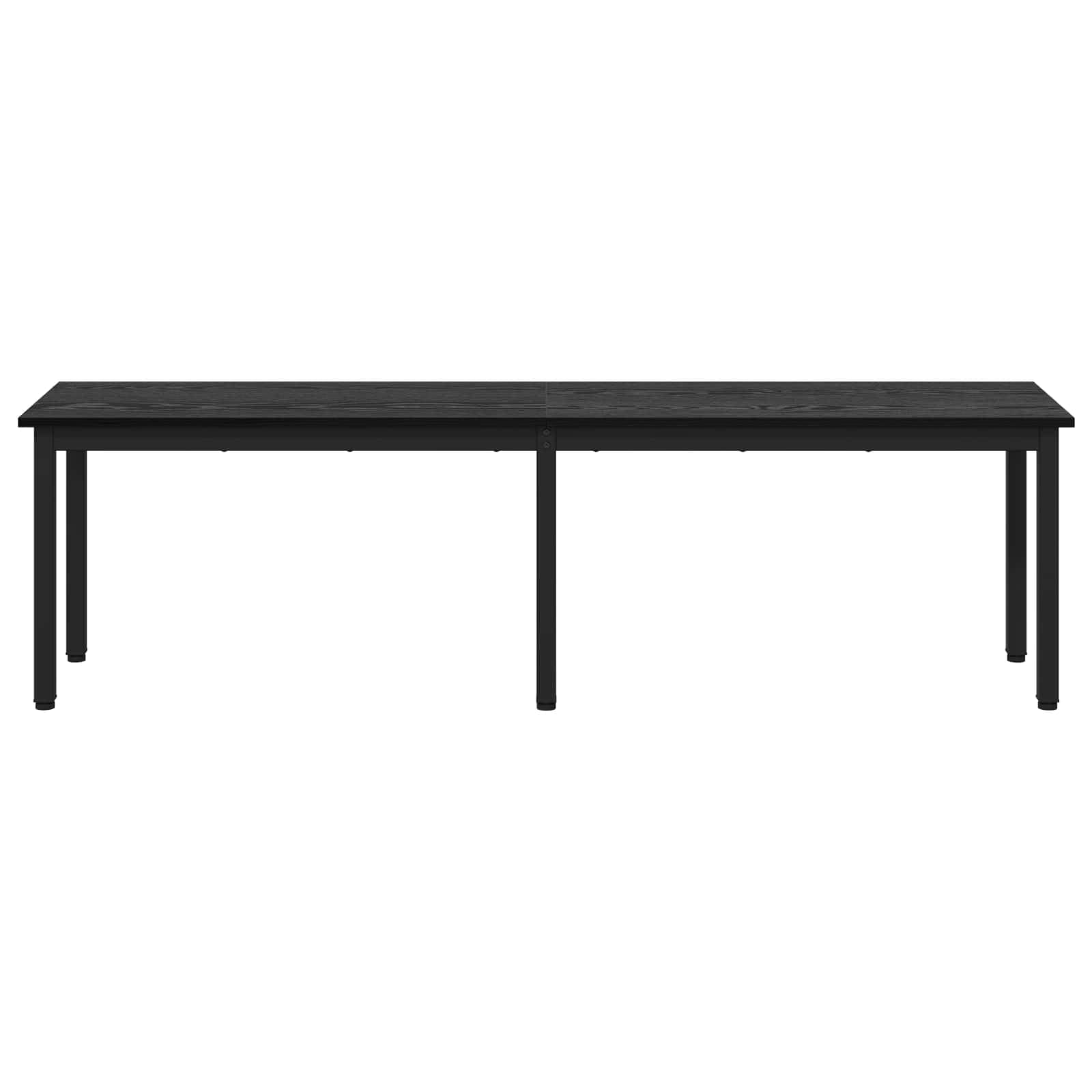 Ławka do siedzenia w kolorze czarnym o wyglądzie dębu, 160 x 35 x 45 cm, materiał drewnopochodny z metalowymi nogami, wytrzymała ławka drewniana do jadalni, korytarza, salonu, praktyczna
