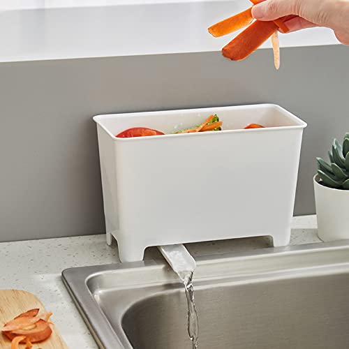 lefeindgdi Cubo de basura colgante para puerta de armario de cocina con tapa, cubo de basura debajo del fregadero para baño, cubo de basura montado en la pared Cover