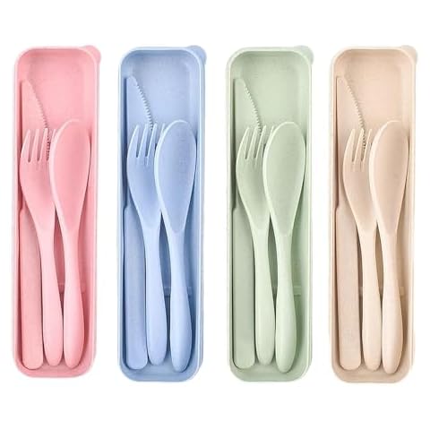 4 Pack Portable Camping Cutlery Set Cover