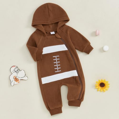 Newborn Baby Thanksgiving Outfit Turkey Long Sleeve Romper Jumpsuit One Piece Hooded Bodysuit Fall Clothes 0-18M3