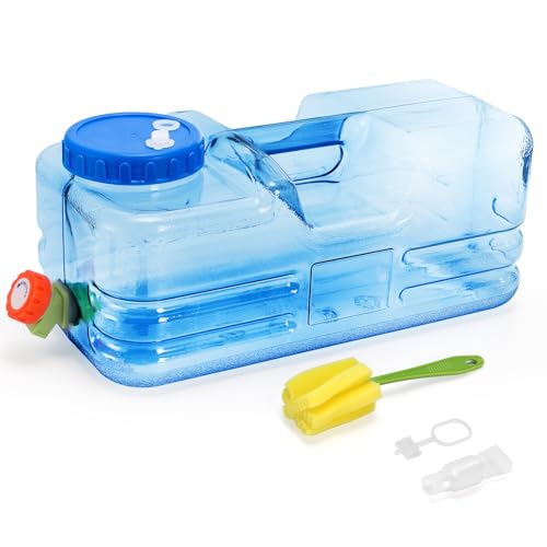Dicunoy Camping Water Container, 2.6 Gallon Portable Water Jug with Spigot, Thick Water Dispenser...