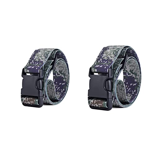 2PCS Tactical Belts, Canvas Quick Release Tactical Belt Wide Waist Belt With Plastic Buckle For Men And Women