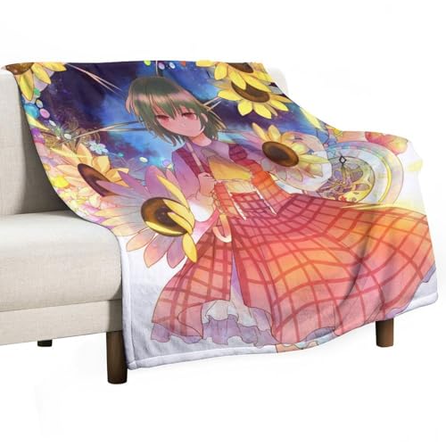 ブランケット 東方シリーズ 風見幽香 毛布 大判 秋冬 80cm*100cm 膝掛け 両面印刷 ふわふわ 冬用 寒さ対策 大きめ 掛け布団 暖かい フランネル 柔らか 掛け毛布 四季適用