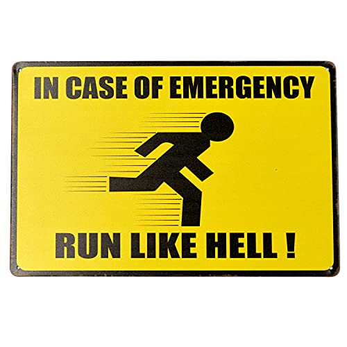 【USA アメリカン デザイン】緊急 サインボード 看板 店舗 レストラン カフェ 車庫 ガレージ おしゃれ ビンテージ インテリア ; AVSB-455