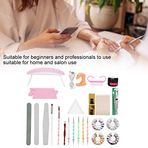 Nagelverlengingsgel, eenvoudige bediening Nail Art Puntpen Nail Art Set USB-voeding voor thuis voor doe-het-zelvers voor… - Afbeelding 7