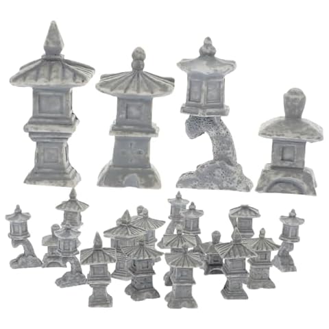 SUPVOX Miniature Stone Lantern Pagoda Garden Statue Cover