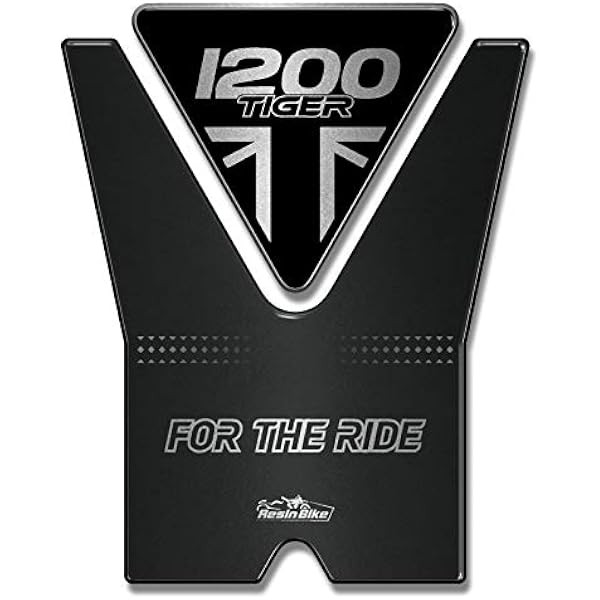 Resin Bike naklejki moto kompatybilne z Triumph Tiger 1200 2018-2020 Matt Jet Black. osłona zbiornika paliwa motocykla przed uderzeniami i zarysowaniami. Naklejka Żywiczna z efektem 3D