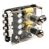 CNANRNANC Upgraded 6A2 Tube Preamp Hifi Preamplifier Class A Audio Board With Gain Control For Home Stereo Active Speakers DC 12V