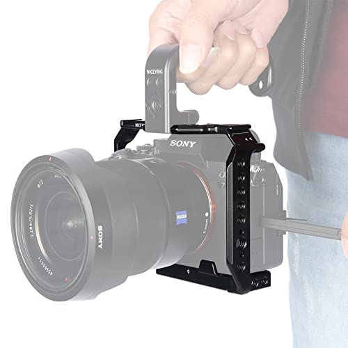 Jaula para Sony Alpha 7 IV y 7S III con zapata fría y conector NATO. - Fernando Cortés