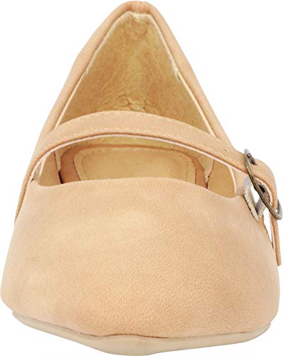 Cambridge Select Women's Pointed Toe Mary Jane Ballet Flat,9 B(M) US,Cognac PU - Image 3