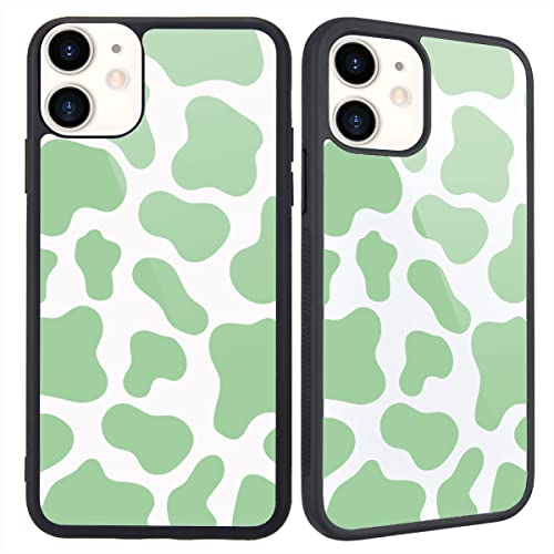 Coque iPhone 12 motif vache verte accessoire tendance pour sorties et quotidien