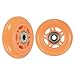 M METERXITY 8 Pack PU Skate Wheels - Inline Skate PU Wheels with Bearing, Apply to Roller Skating/Outdoor Sports (24 x 70mm, Orange)