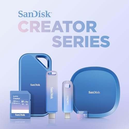 Image of SanDisk 2TB Creator Pro Portable SSD - Up to 2000MB /s, for Laptops and Computers, USB-C, USB 3.2 Gen 2x2, IP65 Water and Dust Resistance, 1 Month of Adobe Creative Cloud Included - SDSSDE81C-2T00-G25