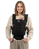manduca XT Baby Carrier   Porte Bebe   Siège ajustable, s'étend du nouveau né au tout petit   Porte bébé avec 3 options de portage, Monochrome Obsidian