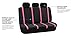 FH Group Full Set Car Seat Covers Unique Flat Cloth, Front Set and Solid Bench Cover with Gift, Easy to Install- Universal Fit for Cars Trucks and SUVs (Pink)