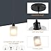 AOJUNSANSAN 3-Pack Industrial Pendant Lighting, Modern Frosted Glass Shade Farmhouse Adjustable Hanging Light Fixtures for Kitchen Island Living Room Bedroom Hallway