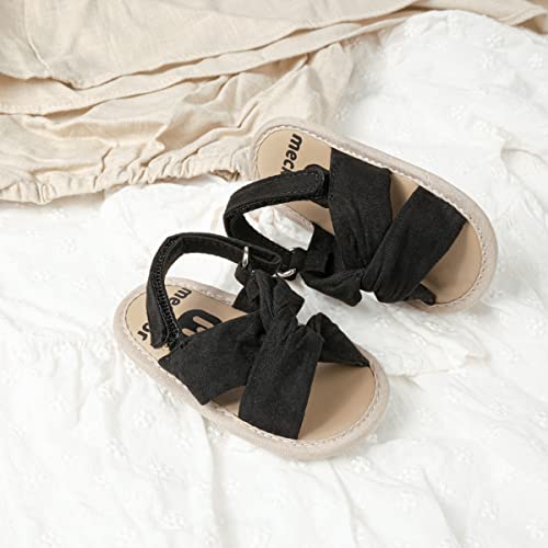 Image of Meckior Infant Baby Girls Boys Summer Sandals Open Toe Lace Princess Dress Wedding Flats Shoes Newborn Toddler Soft Non-slip Sole First Walker Crib Shoes