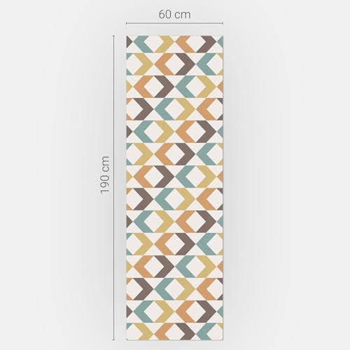 Tapis magnétique 60x190 cm durable finition mate style géométrique chic