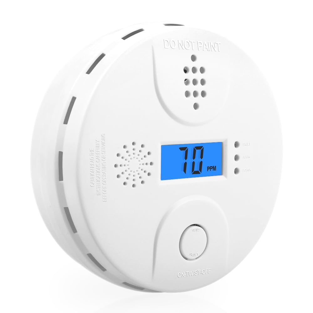 Carbon Monoxide Detector,CO Alarm Detector with Digital Display and Sound Alarm for Home