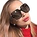 Produktbild MuJaJa Groß Sonnenbrille Damen Polarisiert Gläser 100% UVA UVB Schutz Hoch Anti Reflexbeschichtung für Autofahren Reisen Einkaufen (Schildkröte)