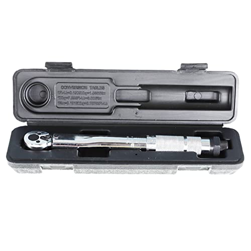 Kimllier KM-1824124-638910-LR Torque Wrench 1/4 Inch 5-25Nm Metric Adjustable Drive Click Torque Reversible Wrench 20-200 Inch/Pound cover