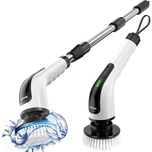 Bomves Electric Spin Scrubber, Cordless Cleaning Brush Scrubber for Home, 8 Replaceable Brush...