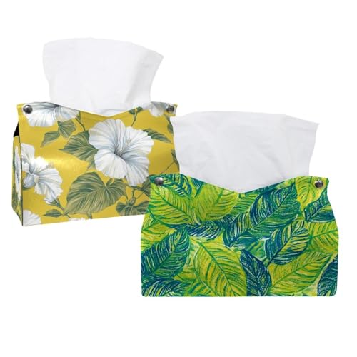 Boîte à mouchoirs en cuir lot de 2 étanche design