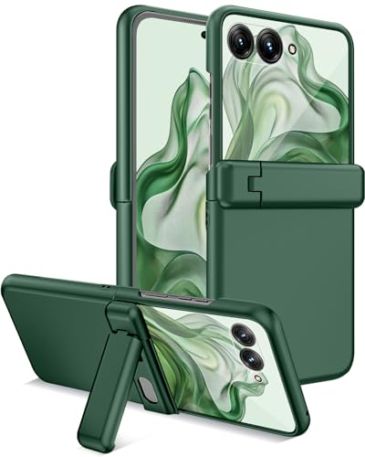 Miimall Cover pour Motorola Razr 50, [Protection d'Écran Externe][Cache-Charnière][Bequille Réglable], Robuste Renforcée Antichoc Résistant aux Rayures...