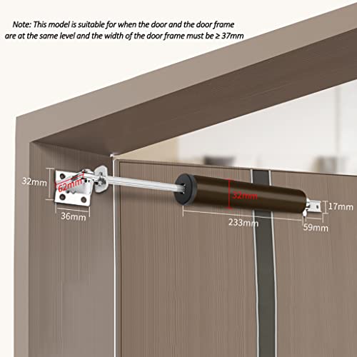 Cierrapuertas de aluminio resistente, dispositivo automático de puerta cortafuego montado en el lateral con amortiguador anticolisión y funcionamiento silencioso