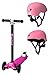 Move Set Monopattino Rosa con Casco Baby a 3 Ruote Rosa Portata Massima 50 kg. (Small)