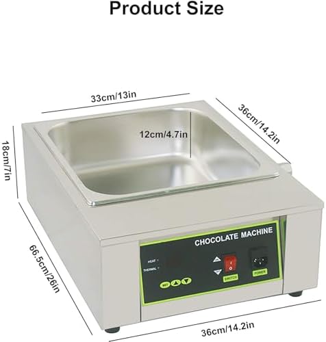 4 Grid Electric Chocolate Melting Machine - Digital Temperature Control, 1000W Stainless Steel Heater for 1-6 Jar Melting, Ideal for Bakeries & Chocolate Shops