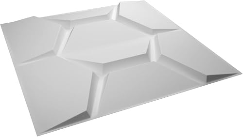 Miniatura 6 de Ekena Millwork WP20X20CYWH-CASE-50 19 5/8 pulgadas de ancho x 19 5/8 pulgadas de alto Colony EnduraWall Decorativo 3D Panel de pared Cubiertas