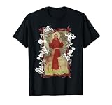 San Francisco de Asís Patrono de Animales Floral Santo Católico Camiseta