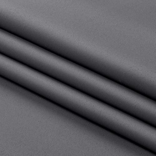 Image of Aiyufeng Grey Short Blackout Curtains for Bedroom 54 Inches Long 2 Panels Set, Solid Thermal Insulated, Energy Saving Window Treatment Curtains Blackout Drapes, W40 x L54 Inch, Grey