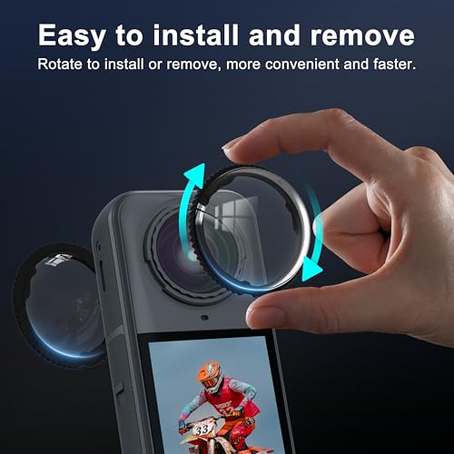 FiTSTILL Standard Lens Cover is for Insta 360X5 Only, Easy to Install X5 Accessories, 9H Hardness, Anti-Scratch Function by FiTSTILL - Image 6