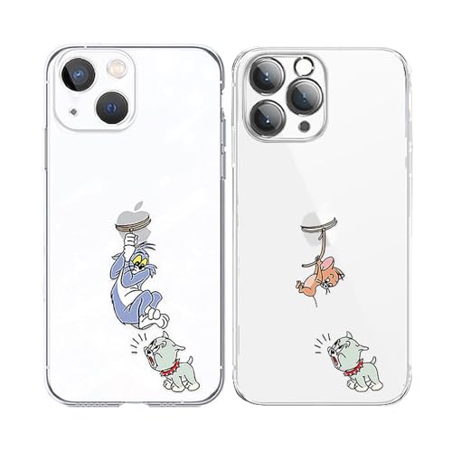 iphone13miniケース トムとジェリー おかしい 透明 レンズ保護 耐衝撃 iphone 13mini 用 スマホケース ソフトTPU レンズ保護 黄ばみ防止 いphone13mini 用 カバー 指紋を防げ 軽量 5.4インチ