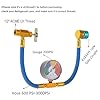 BOOMBOOST R1234YF Refrigerant Charge Hose Kit with Charging Hose and Gauges, 1/2'' LH Self-Sealing Can Tap Opener and R1234YF Low Side Quick Coupler, for Air Condition Refrigerant System #2