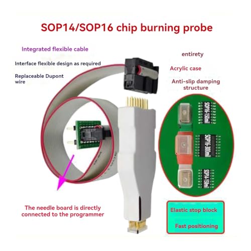 Cable de descarga SOP16 300MIL para evitar soldar al programar memorias flash 2