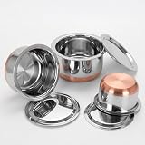 CRAFTONE Stainless Steel Copper bottom Tope Set with Lid,...