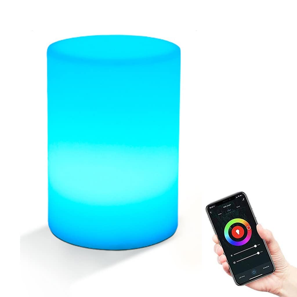 Lampada da Comodino USB, Music Sync RGB Cambia Colore Della Luce, Funziona con Alexa e Google Home, Controllo Vocale APP, per la Casa Delle Feste, la Camera da Letto