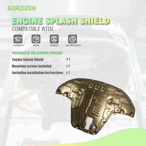 Image of Aluminum-Magnesium Alloy Engine Splash Shield Fit for Hyundai Sonata 2024 2025 2026 Heavy Duty Front Skid Plate for Radiator, Engine & Transmission w /Screw Hardware,Service Holes & Vent Design