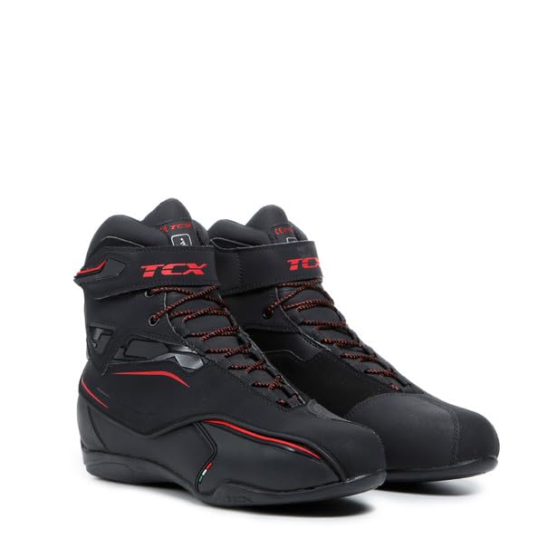 Image of TCX Men's Classic Motorcycle Boot, Black /Red, 14