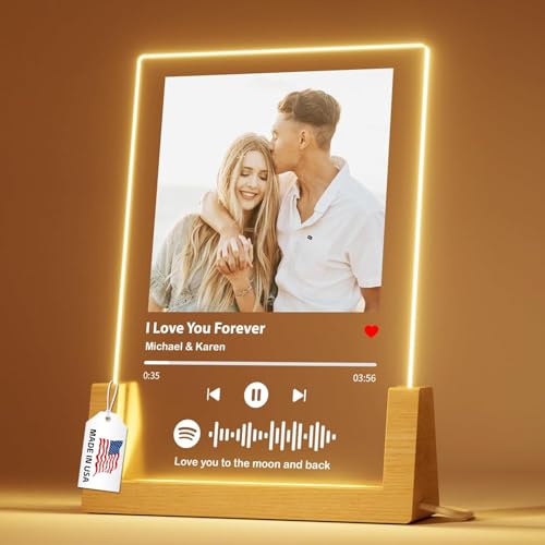 Bemaystar Spotify Plaque Custom Gifts - Acrylic Song Plaque with