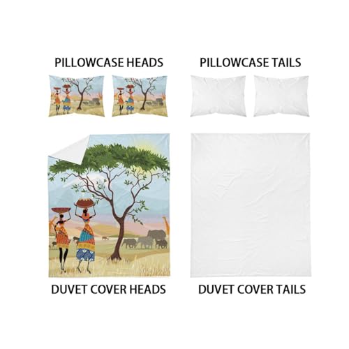 Housse de Couette en Microfibre Fine King 240x220cm Douceur Durable - 8